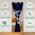 thumbnail image 2 of Blue Rose Door Curtain for Doorway Privacy,3D Roses Romantic Floral Door Drape,Couple Valentine's Day Love Heart Blackout Curtain,Engagement Wedding Gifts Room Divider Curtain,52"W X 84"L, 2 of 5