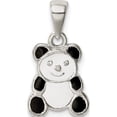 thumbnail image 1 of Sterling Silver Enamel Panda Pendant (18.2 X 10) Made In India qc9642, 1 of 5