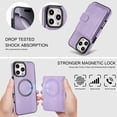 thumbnail image 6 of ELEHOLD Case for iPhone 11, 2-in-1 Magnetic Shockproof Leather Wallet Flip Case Cover, Detachable Card Holder with Stand,Purple, 6 of 8