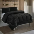 thumbnail image 3 of 3 Pieces Comforter Set Black -Cozy Farmhouse Reversible Sherpa Blanket - Plush, Breathable, and Weighted, Perfect for All-Season Comfort, Enhances Modern Bedroom Decor,Black,King, 3 of 6