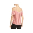 thumbnail image 2 of Joie Womens Cold Shoulder Knit Blouse, Pink, Large, 2 of 2