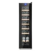 Towallmark Beverage Refrigerator Cooler, 18 Bottle Compressor Wine Cooler, Freestanding Beverage Refrigerator, Wine Cellar with Adjustable Temp Control for Red, White, Champagne, Beer and Soda