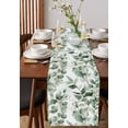 thumbnail image 4 of Ldtrchee Sage Green Eucalyptus Table Runner 90 Inches, Country Botanical Leaves Gradient Bed Runner Dresser Scarves Tabletop for Indoor Outdoor Parties/Ceremony/Banquet, 13" x 90", 4 of 8