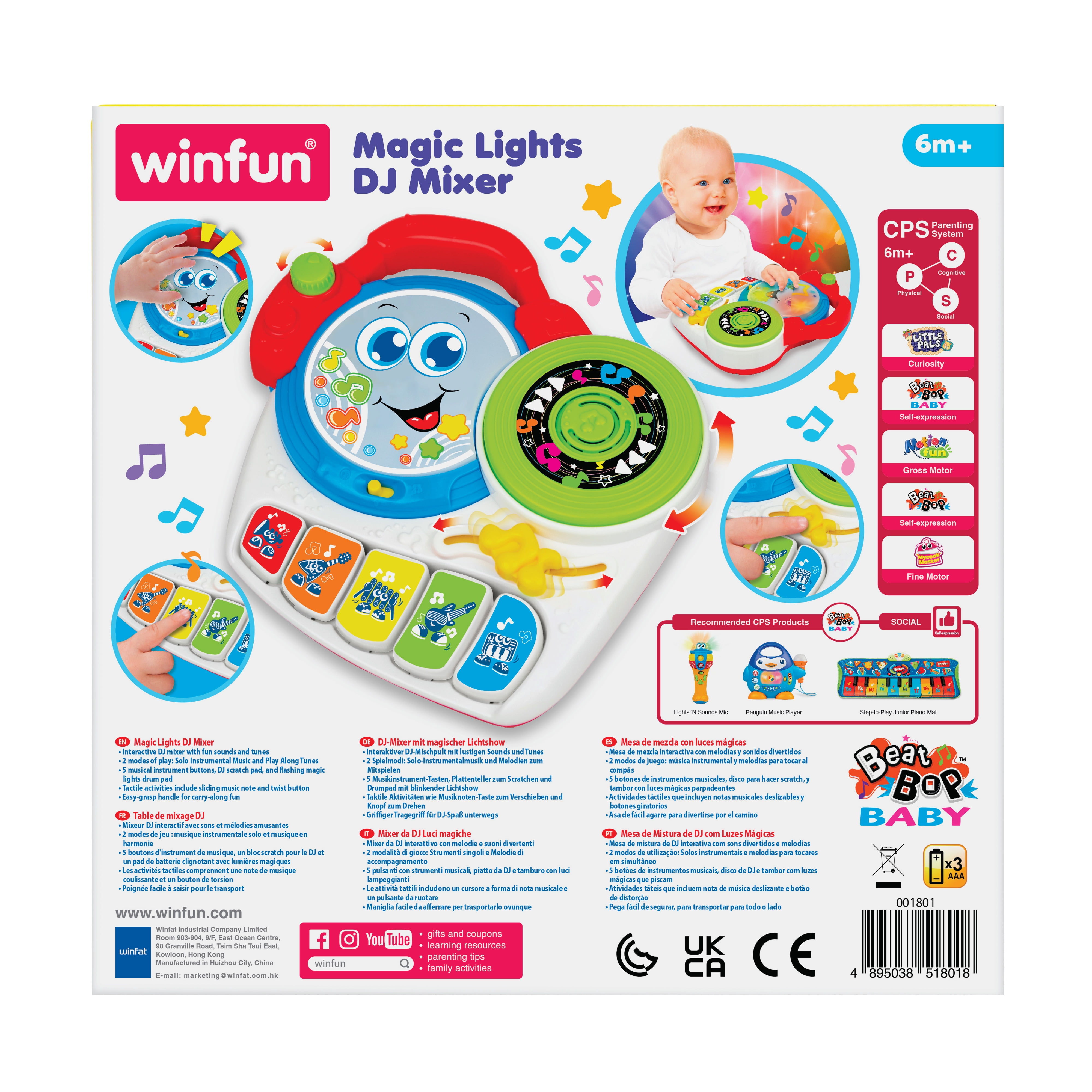 Winfun Magic Lights DJ Mixer for Kids - Ages 6 Months and Up - Toy Musical Instrument