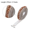 thumbnail image 2 of 3 Pcs Resin Rhinestones Trim 3 Yards Self Adhesive Rose Gold Diamond Ribbons Rhinestone Strips Tape, 2 of 7