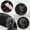 thumbnail image 4 of CozyDesg Soft Area Rugs for Living Room Bedroom,Large Rug Fluffy Fuzzy Shag Shaggy Soft Plush Carpet,Indoor Floor Carpet for Dining Room Home Decor,Dark Gray & Black, 4 of 7