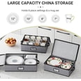 thumbnail image 2 of Large Capacity China Storage Containers Hard Shell Plate Storage Containers, Kitchen Packing Moving Boxes for Dishes, Dinnerwares, Mugs Protectors, Grey, 3 Piece Set, 2 of 6
