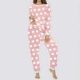 thumbnail image 5 of Fengactive Women's Floral Printed Fuzzy Pajama Set Long Sleeve Top & Pants with Pockets 2 Piece Plush Fleece Lounge Sleepwear, 5 of 6