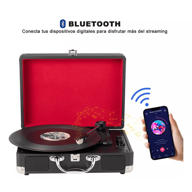Conectividad Bluetooth Tocadiscos Digitales Tocadiscos Con