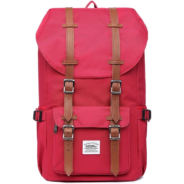 KAUKKO School Travel mochila para universidad flexible con portátil para 15",22L(Nylon/Rojo) KAUKKO EP5-1