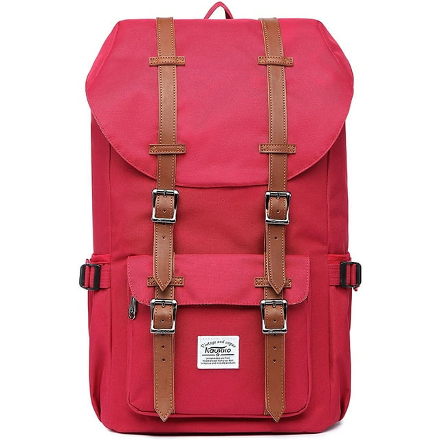 KAUKKO School Travel mochila para universidad flexible con portátil para 15",22L(Nylon/Rojo) KAUKKO EP5-1