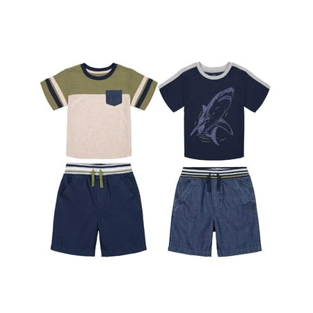 Wonder Nation Mix & Match Outfits, 4pc Outfit Set (Toddler Boys)