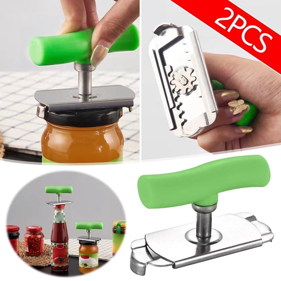 BUTOMKY 2PC Cap Crack Jar Opener - Adjustable Multifunctional Lid & Can Opener with Ergonomic Grip, Easy to Use for Weak Hands, Arthritis & Seniors, Opens Any Lid in 3 Seconds