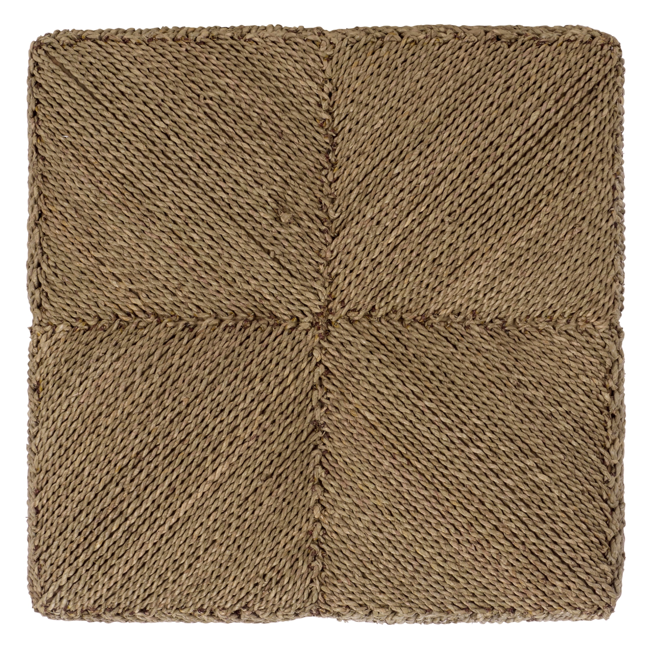 Safavieh Couture Malta Woven Seagrass Square Ottoman, Natural