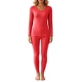 thumbnail image 2 of Velvet Thermal Set for Women Plus size Thickened Warm Base Layer Top & Leggings, Crew Neck Slim Fit Long for Winter, 2 of 9