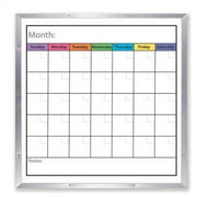 Flipside Products Framed Monthly Calendar Whiteboard, 48'' x 48''