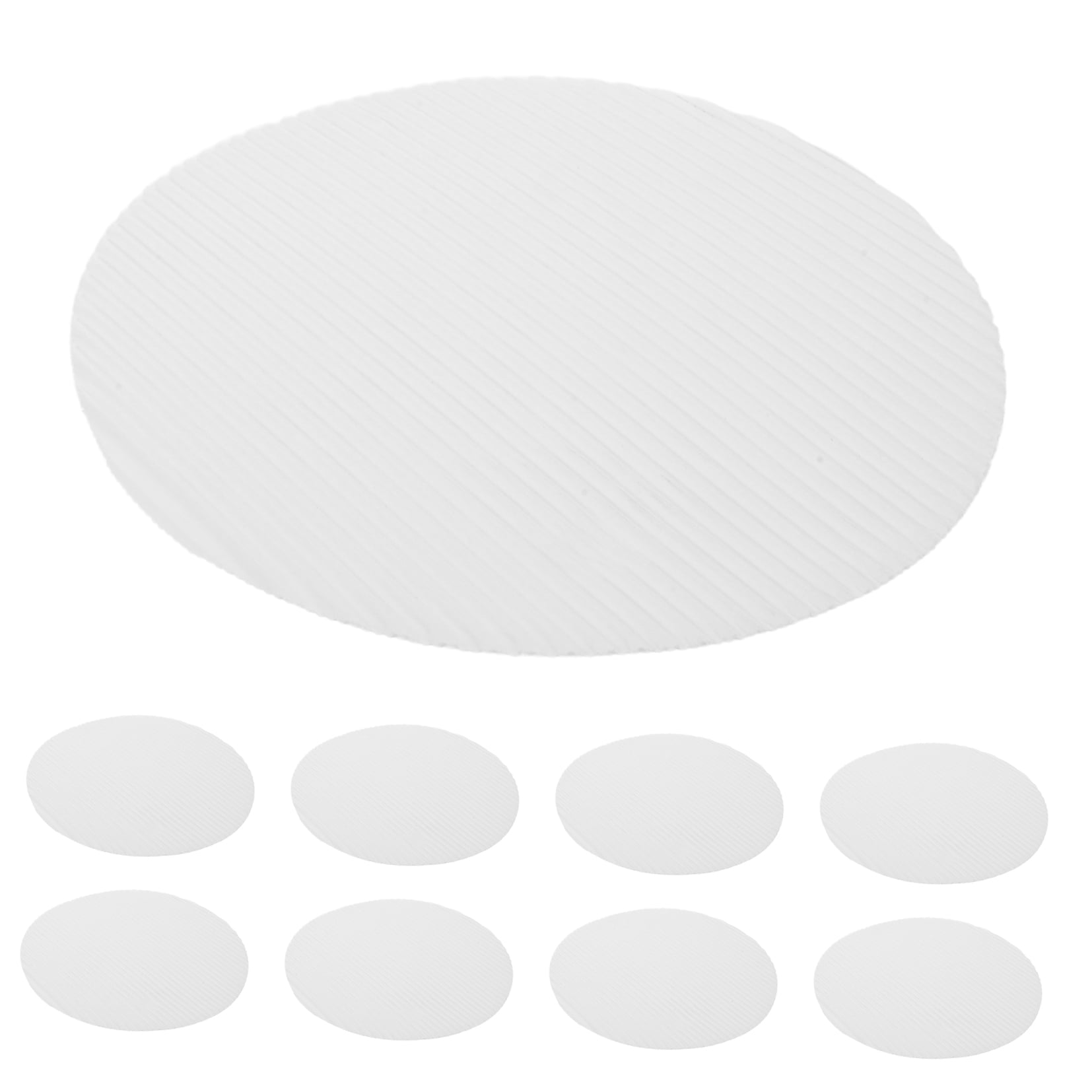OUNONA 100Pcs Beige Corrugated Pizza Baking Paper Sheets Oil Proof and Heat Insulation Pizza Mat