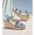 thumbnail image 2 of Sandalias de cuña Ankis Alpargata azul para mujer con tacón alto de 8 cm, 2 of 7