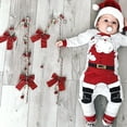 thumbnail image 2 of Lovebay Baby Unisex Christmas 3PCS Costume Long Sleeve Shirts Pant Hat Santa Printed Clothes,3-6 Months, 2 of 9