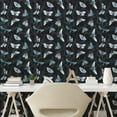 thumbnail image 2 of Ambesonne Nature Peel & Stick Wallpaper for Home, Moths Night Butterflies Plot, 13"x100", Blue Grey Pale Teal, 2 of 5