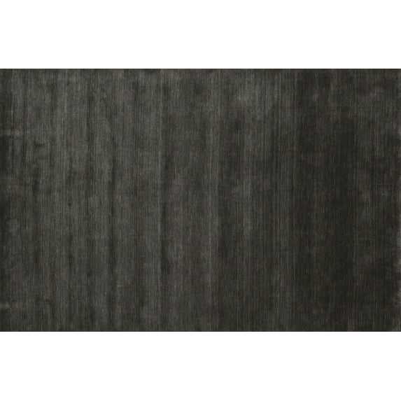 Ahgly Company Machine Washable Indoor Rectangle Contemporary Charcoal Black Area Rugs, 2' x 4'