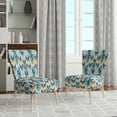 thumbnail image 2 of Designart "Vintage Boho Emerald Charm" Upholstered Modern Accent Chair and Boho Abstract Arm Chair, 2 of 5