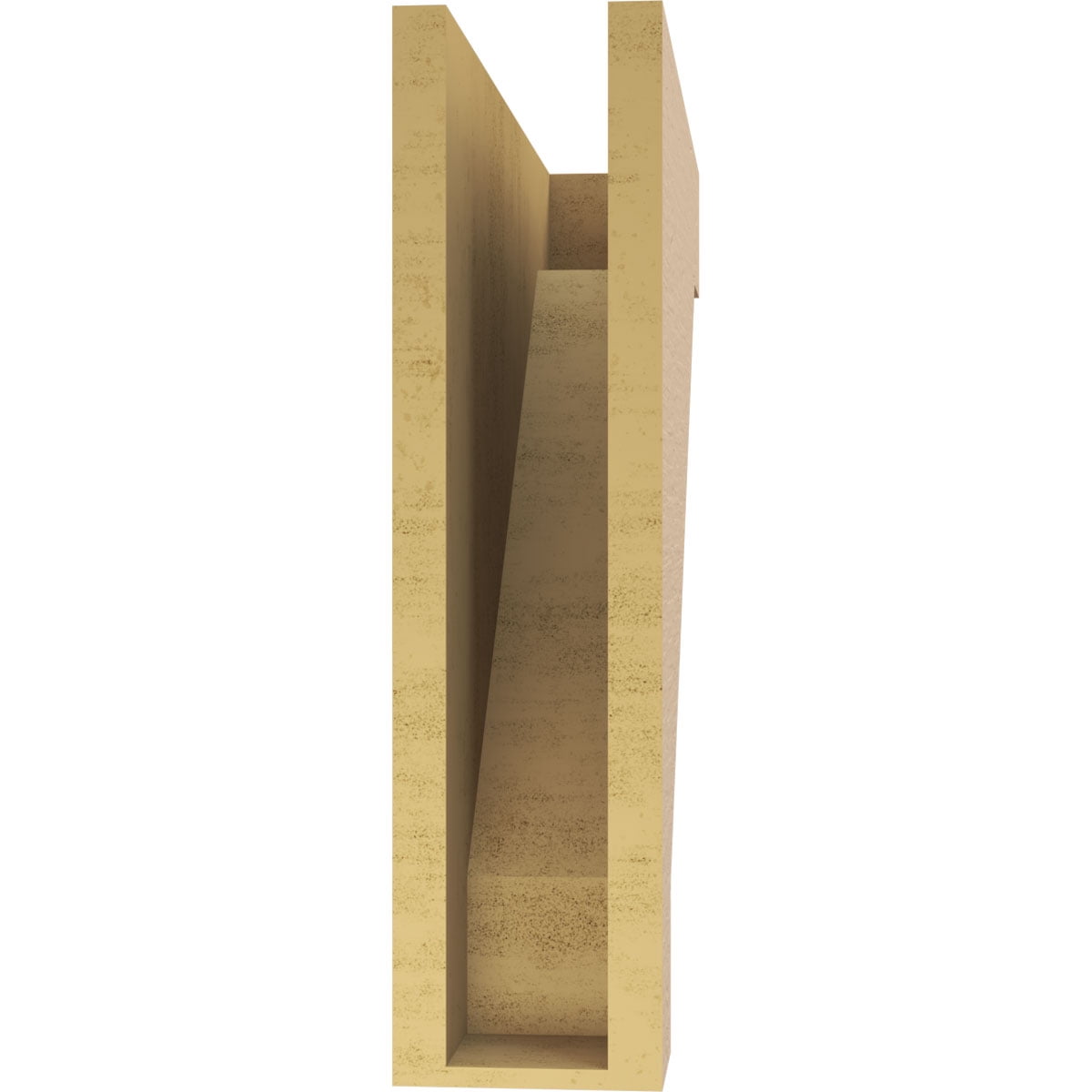 5"W x 20"D x 20"H Thin Burlington Rough Cedar Woodgrain TimberThane Corbel, Primed Tan