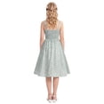 thumbnail image 6 of IDOPIP Tween Girls Long Corset Dress for Middle School Dance Party Summer Vacation Sundresses Holiday Junior Dresses Teen Smocked Homecoming Prom Dress 9-10 Years Green Floral, 6 of 7