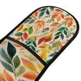 thumbnail image 4 of Yayeee Double Oven Mitt Kitchen Heat Resistant Baking 35" x7" Quilted Glove, Orange Leaves, 4 of 6