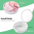 thumbnail image 2 of TIHYWR Retainer Case, Denture & Orthodontic Aligner Case with Mirror & Ventilation, Pink Marble, 2 of 7
