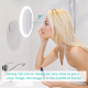 thumbnail image 3 of Espejo de Aumento Inteligente de 10 Aumentos con Luz LED Adicional, Espejo con Ventosa para Montaje en Pared, para Tocador, Baño, Viajes, 3 of 5