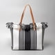 thumbnail image 1 of Bolso Hombro para Mujer Con Mano Diario Lona Borlas (raya), 1 of 5