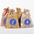 thumbnail image 4 of Bolsa de Regalo de Lino Xihbxyly Diseño Navideño Paquete de Calendario de Adviento 1 Al 24, 4 of 6