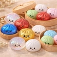 thumbnail image 4 of 2026 Edition Metallic & Glitter Bao Bun Squeeze, Realistic Dim Sum Steamer Set - 7-Color Shimmering Stress Relief Fidget, Hand-Pinching Sensory Toys, Soft Squeeze Decompression Dough for Adults, 4 of 5
