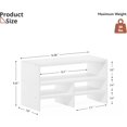 thumbnail image 3 of Wood Standing Desk Organizer with Five Storage Spaces, Desk Organizer Shelves with Storage for Classroom, Office, White, 3 of 14