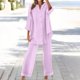 thumbnail image 5 of Ploknplq Jumpsuits for Women,Jogging Suits for Women Plus Size,Lounge Sets for Women,Shirt Tops Pockets Pants Shirt Trousers Set,Matching Sets Women Clothing,Track Suits for Women Set Pink L, 5 of 5