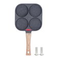 thumbnail image 2 of Pancake Frying Pan, Wide Compatibility Egg Frying Pan Fine Workmanship  For Ceramic Hobs For Hamburger 4 Holes,3 Holes, 2 of 8