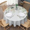thumbnail image 3 of Design Pattern Round Tablecloth 60 Inch – Waterproof Polyester Table Cover with Full Print Design, Wrinkle Resistant & Washable for Kitchen Dining Party Decor, 3 of 6