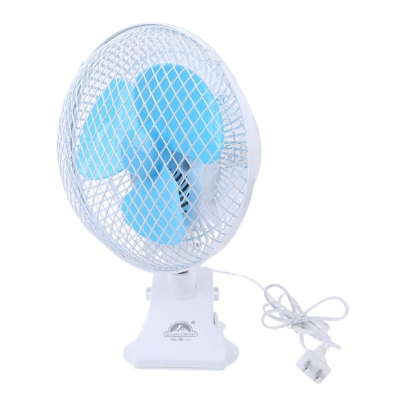 Sinyiin 220V Quiet 2-Speed 9.4-inch Oscillating Table Fan Clip On Shaking for Head Fan
