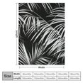 thumbnail image 4 of ONETECH  Palm Leaf Sherpa Throw Blanket Palm Tree Print Blanket for Couch Sofa Hawaiian Tropical Theme Decor Plush Blanket Black White Nautre Theme Fuzzy Blanket Throw, 4 of 6