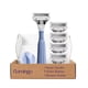 thumbnail image 1 of Flamingo Pubic Hair Razor for Women, Shaving Kit, 1 Pubic Razor Handle, 4 Five-Blade Refills, 1 Shower Holder, Starter Set, Full Kit, 1 of 7