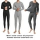 thumbnail image 2 of Guardurnaity Calzoncillos largos Ropa interior térmica Color sólido Cuello Ropa de abrigo Camisetas de manga larga Pantalones conjuntos de ropa Gris oscuro XXL, 2 of 6