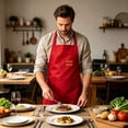 thumbnail image 5 of Yhmxh Waterproof PU Leather Cooking Apron with Dual Pockets, Adjustable Neck Stain Resistant Kitchen Apron for Men Women, Heavy Duty Oil Proof Work Apron for Grilling Baking BBQ Painting Gardening, 5 of 6