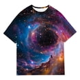 thumbnail image 4 of Shadoumai Galaxy Shirt for a Toddler Girl Shamrock Four Leaf Crewneck Short Sleeve T Shirts Casual Pullover Tops T-Shirts Toddler To Big Kid, 4 of 4
