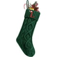 thumbnail image 3 of Personalized Christmas Stockings with Initials, 18 Inches Large Embroidered Monogrammed Cable Knit Christmas Stocking for Family, Xmas Holiday Party Gifts & Decoration for Fireplace, 3 of 7