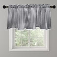 thumbnail image 4 of Cortina de ventana a cuadros Buffalo Check duradera con bolsillo para barra para dormitorio, privacidad y sol Negro 150x45cm, 4 of 9