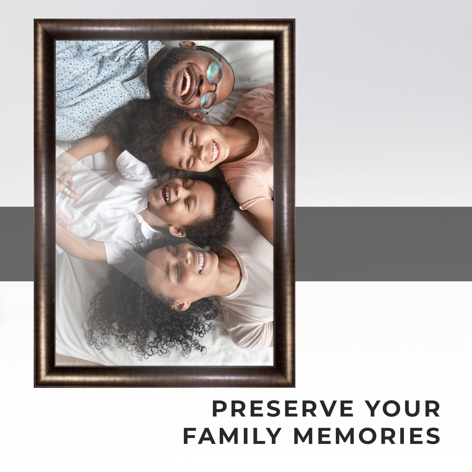 18x24 Bronze Brown Real Wood Picture Frame Width 1.25 inches | Interior Frame Depth 0.75 inches |