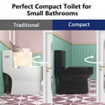 thumbnail image 6 of Liberty 12 in. Rough In 1-Piece 1.1/1.6 GPF Dual Flush Compact Round Toilet in Matte Black Seat Included, 6 of 13