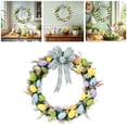 thumbnail image 2 of Spring Eggs Wreath Decor, 17.7 Inch Easter Vine Wreath with Artificial Leaves, Multicolor Rustic Home Decoration for Front Door, Wall, Porch, Indoor & Outdoor Summer Spring Easter Decor, 2 of 7