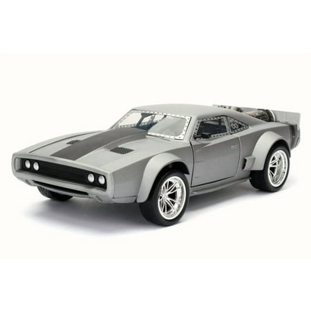Jada Toys Fast & Furious 1:24 Dom's Ice Charger Die-cast Car - Toys for Kids - Silver